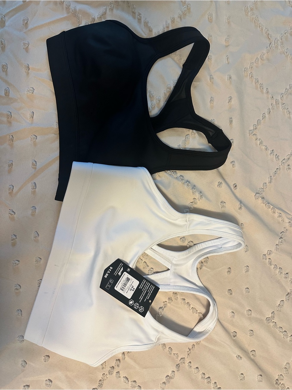 Avia Black & White Racerback Sports Bras